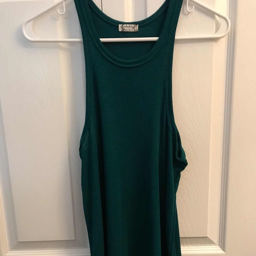 Green free people tank